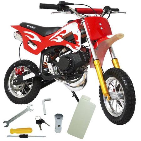 Mini Moto Infantil Gasolina 2 Tempos 49CC Cross Trilha Off Road Importway  WVDB-006 Dirt Vermelha - Mini Moto Motorizada - Magazine Luiza