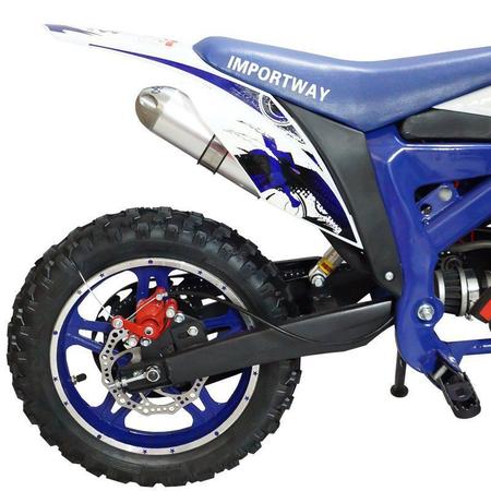 Mini Moto Infantil Partida Elétrica Gasolina 2T 49CC Cross Trilha Off Road  Iwdb-005AZ Azul - BEST SALE SHOP