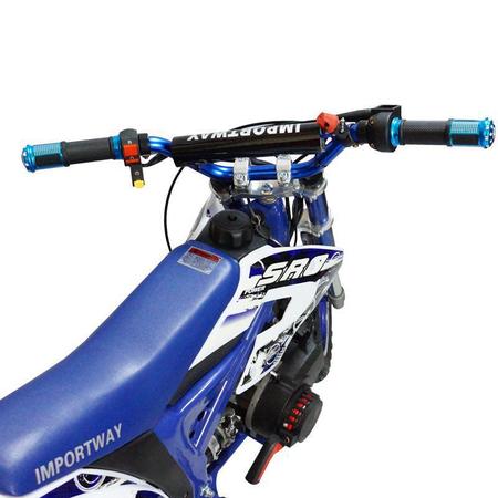 Japa Mini Motos - Mini Moto Cross Ferinha Partida Elétrica 49cc/2t Azul