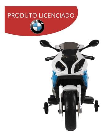 Moto Elétrica Infantil 1 Assento com Rodas de Treinamento, Luz LED, MP3 e  Bluetooth, 12V, OLAKIDS BMW Polícia, Branca e - Dular