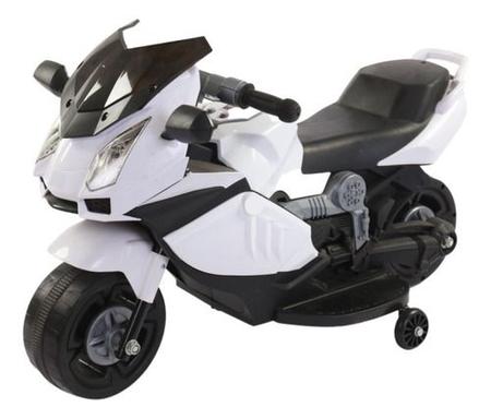 Mini Moto Motinha Infantil Elétrica 6v Frente e Ré Branca
