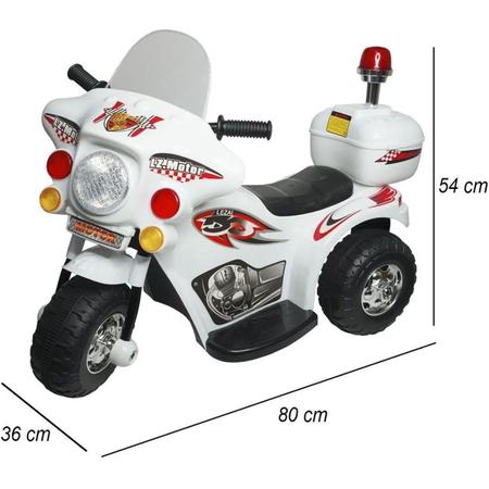 Mini Moto A Bateria Para Crianças Motinha Elétrica Infantil Cor Branca