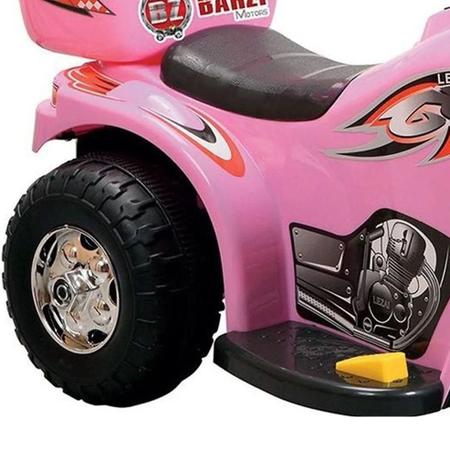 Mini Moto Elétrica Infantil Triciclo Até 35 Kg Rosa Menina