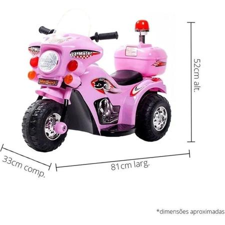 Mini Moto Elétrica Infantil Kawasaki Ninja Rosa