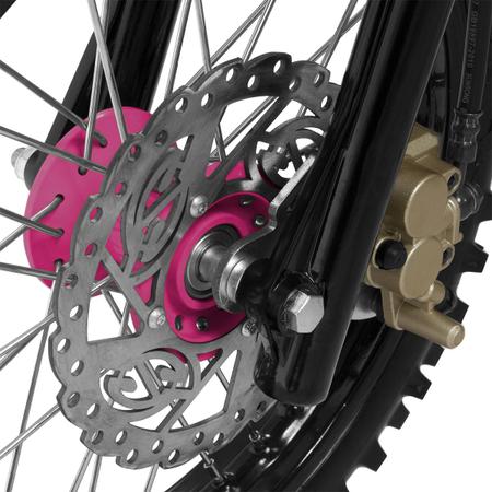 Mini Moto Motocross TR-125F Supermotard Pro Tork Aro 12 x 12 - Rosa