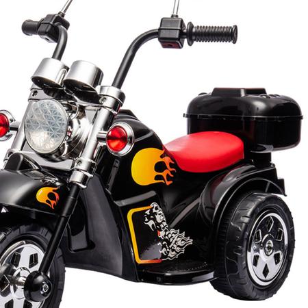 Imagem de Mini Motocicleta Moto Elétrica 6v Preto Com 3 Rodas Som Luz