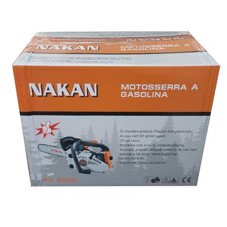 Imagem de Mini Motosserra a Gasolina 30cc com Sabre 30cm RA2500 Nakan
