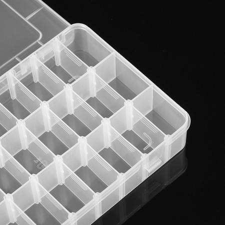 Imagem de Mini Organizador Plástico Porta Treco 24 Divisórias Transparente 
