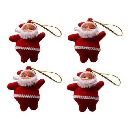 Imagem de Mini Papai Noel Pendente De Árvore Natal  Noel 9 Cm 12 Peça