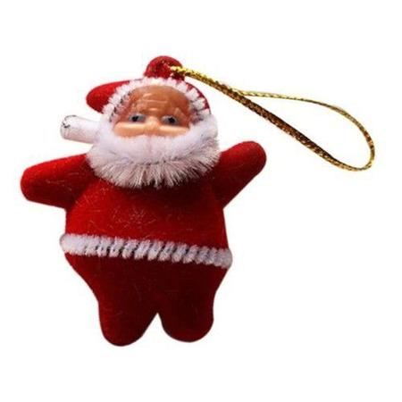 Imagem de Mini Papai Noel Pendente De Árvore Natal  Noel 9 Cm 12 Peça