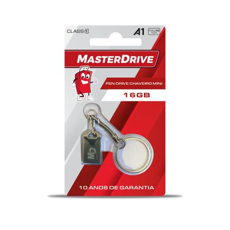 Imagem de Mini Pendrive 16GB Tipo Chaveiro MasterDrive Premium