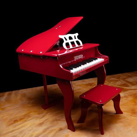 Mini Piano Infantil de Cauda Turbinho 30 Branco - Mundomax