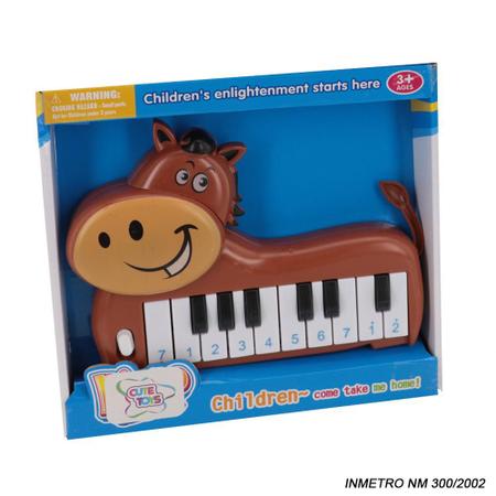 Teclado Piano Divertido Music Azul - Dm Toys - Livraria e