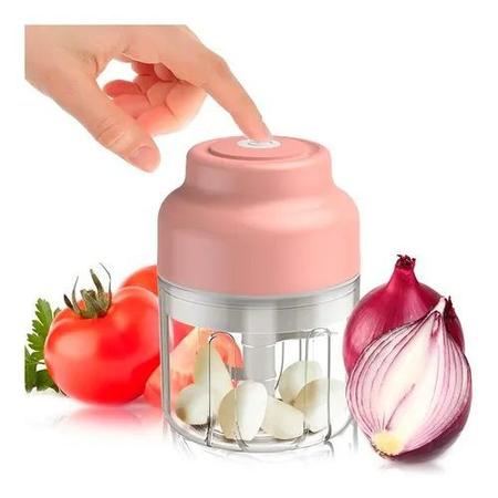 Mini Processador Triturador De Alimentos Elétrico 3 Lâminas - 250ML - ARTX Imagem de Mini Processador Triturador De Alimentos Elétrico 3 Lâminas - 250ML