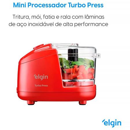 Imagem de Mini Processador Turbo Press 150W 127V Vermelho 42MFP1001000 - Elgin