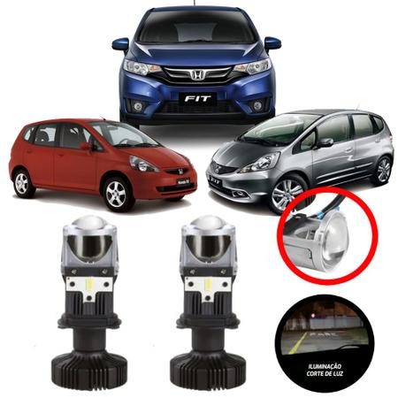 Imagem de Mini Projetor Elíptico Farol Baixo Alto H4 Honda Fit