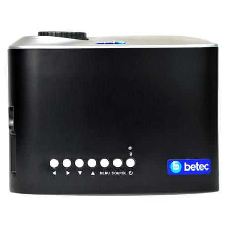 Imagem de Mini Projetor Led Portátil Betec - 200 Lumens - 100 Pol. - Tripé - Entr. HDMI, VGA, AV-RCA, SD e USB