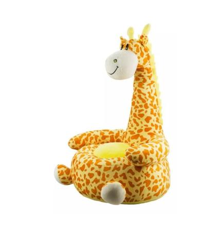 Imagem de Mini Puff Girafa Em Pelúcia Animais Do Safari 64x43 Cm