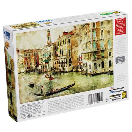 Quebra Cabeça Veneza Grande 1000 peças 54x74 cm Puzzle Jogo - Erafull