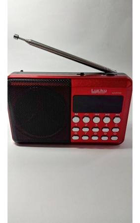 Imagem de Mini Radio Digital de Bolso Recarregável Entrada Fone P2 Usb Cartão + Fone de Ouvido