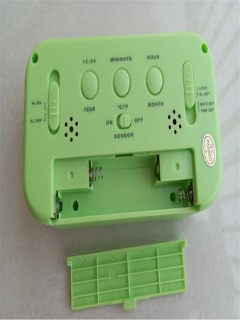 Imagem de Mini Relógio led verde mesa calendario alarme temperatura Nº3