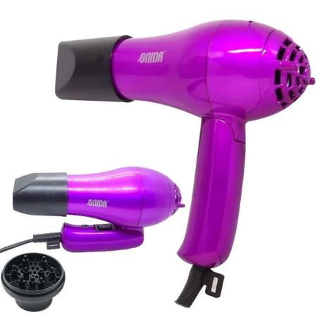 Imagem de Mini Secador De Cabelo 3500w Bivolt Portátil Dobrável Compacto Com Ions para Viagem