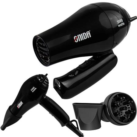 Imagem de Mini Secador De Cabelo Bivolt Portátil Dobrável Compacto Com Ions 3500w para Viagem