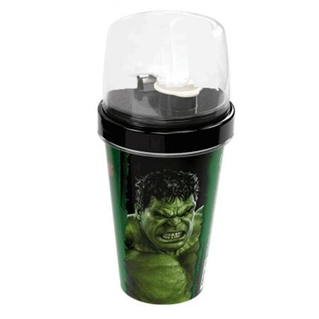 Imagem de Mini Shakeira com Tampa Hulk 320ml - Plasútil - Rizzo