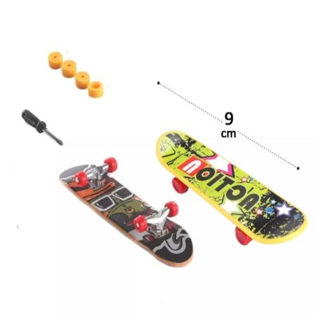 Mini Skate De Dedo Kit 3 Pares Brincando Fingerboard Radical