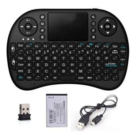 Imagem de Mini Teclado Controle Sem Fio Para Smart Tv Tv boxes Pc Led - Mini Keyboard