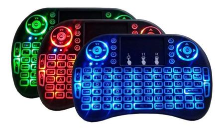 Imagem de Mini Teclado Controle Sem Fio Para Smart Tv Tv boxes Pc Led - Mini Keyboard