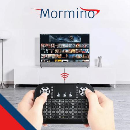 Imagem de Mini Teclado e Mouse Controle Sem Fio Bluetooth wi-fi LED Para Tv Smart Pc Tablet Celular