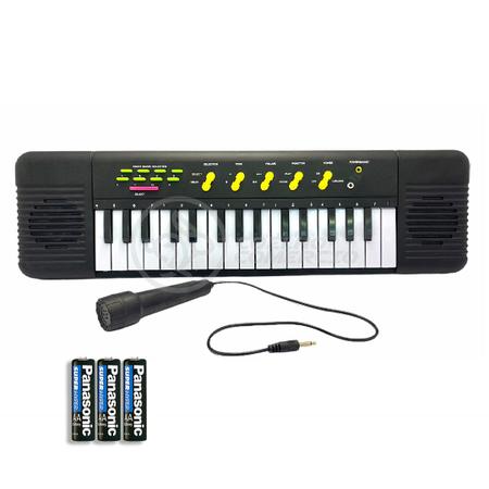 Kit Musical Infantil Mini Bateria+piano Teclado 32 Teclas Nf