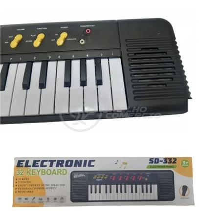 Teclado Infantil Piano 32 Teclas Com Microfone E Karaoke