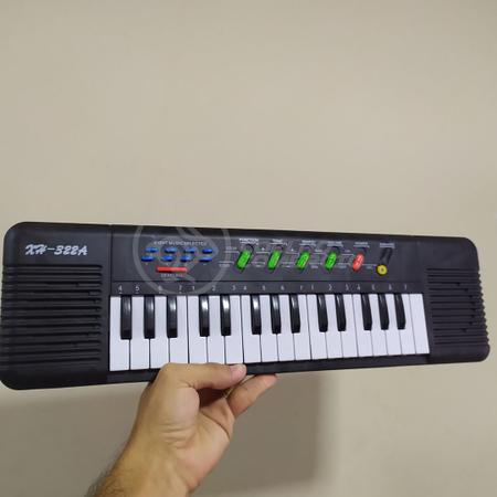 Mini Teclado Infantil Piano 32 Teclas Musical Karaokê e Microfone Crianças  Aprender Tocar a Pilha