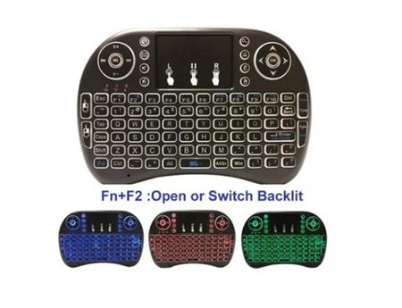 Imagem de Mini Teclado Keyboard Sem Fio Wireless Iluminado Luz Rgb