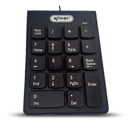 Imagem de Mini Teclado Numérico Usb Com Fio 18 Teclas Knup Kp-2003a