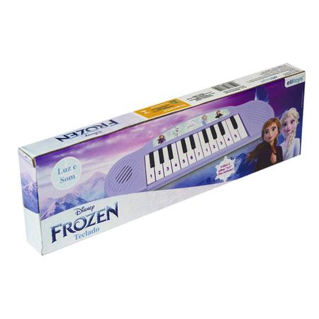 Piano Infantil Teclado Musical Frozen 2 Grava Reproduz Sons Toyng