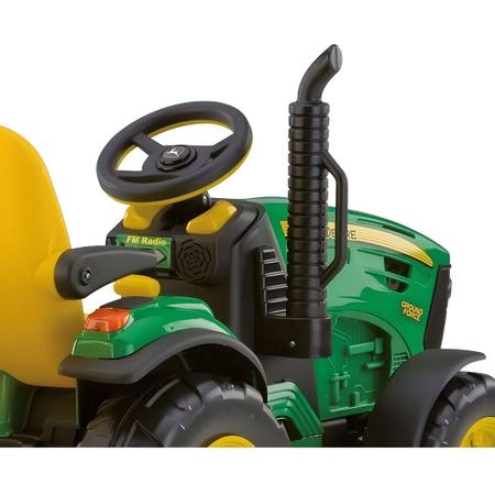 Imagem de Mini Trator Elétrico John Deere A Bateria 12v Rádio Infantil