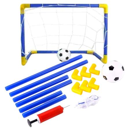 Imagem de Mini Trave Golzinho Gol Brinquedo Para Jogar Futebol Infantil Plástico Rede E Bola - WELLMIX