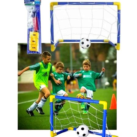 Imagem de Mini Trave Golzinho Gol Brinquedo Para Jogar Futebol Infantil Plástico Rede E Bola - WELLMIX