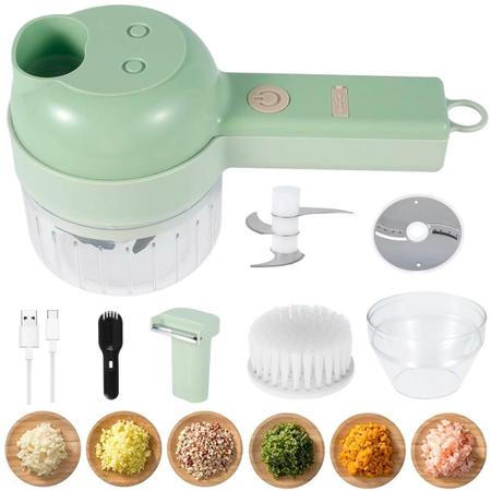 Mini Triturador 4 Em 1 Elétrico Cozinha Moderna E Rápida - Bellator Imagem de Mini Triturador 4 Em 1 Elétrico Cozinha Moderna E Rápida