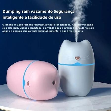 Imagem de Mini Umidificador USB Portátil - Para Dormitório, Escritório e Casa - Grande Spray