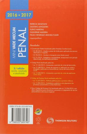 Imagem de Mini Vade Mecum Penal. Legislação Selecionada Para OAB, Concursos e Prática Profissional Capa dura  11 julho 2016