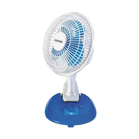 Imagem de Mini Ventilador 20cm Ventisol uso em Mesa 2 em 1 Branco E Azul