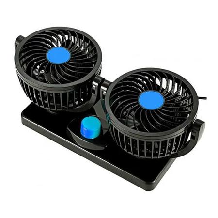 Imagem de Mini Ventilador Ajustável Portátil Duplo Turbo Veicular 12V