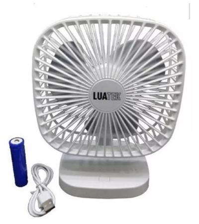 Imagem de Mini Ventilador de Mesa Portátil, Com Bateria recarregavel USB, 3 Velocidades, Silencioso,