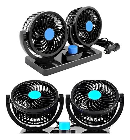 Imagem de Mini Ventilador Painel 12v Caminhão Ajustavel Automotivo