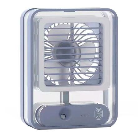 Imagem de Mini Ventilador Refrigerador Umidificador De Ar Com Luz Led