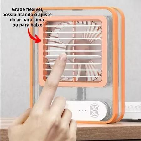 Mini Ventilador Umidificador Recarregável 3 Veloc. 600ml - Melhor Preço Imagem de Mini Ventilador Umidificador Recarregável 3 Veloc. 600ml